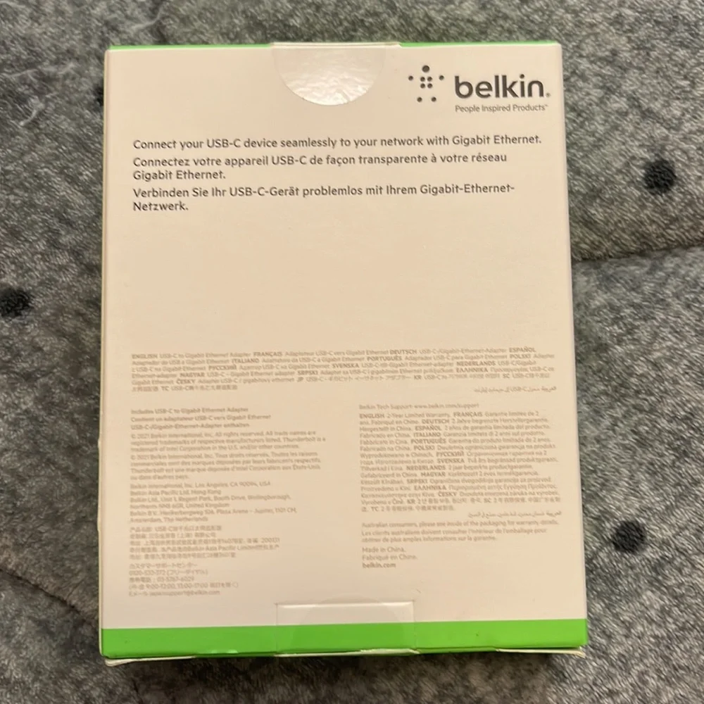 NEW belkin USB-C™ to Gigabit Ethernet Adapter (USB Type-C™)